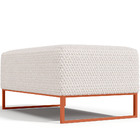 Puff Decorativo Sala De Estar Cléo 90cm Base De Ferro Cobre W