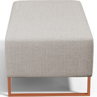 Puff Decorativo Sala De Estar Cléo 90cm Base De Ferro Cobre W