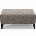 Puff Decorativo Sala De Estar Cléo 90cm Base De Ferro Preto W