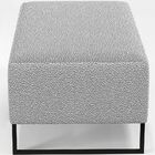 Puff Decorativo Sala De Estar Cléo 90cm Base De Ferro Preto W