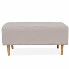 Puff Decorativo Sala De Estar Cléo W01 Pés Palito 90 Cm Linho