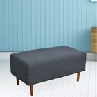 Puff Decorativo Sala De Estar Cléo W01 Pés Palito 90 Cm Linho