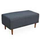 Puff Decorativo Sala De Estar Cléo W01 Pés Palito 90 Cm Linho