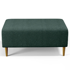 Puff Decorativo Sala De Estar Cléo W01 Pés Palito 90 Cm Linho