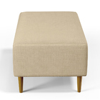 Puff Decorativo Sala De Estar Cléo W01 Pés Palito 90 Cm Linho