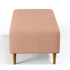 Puff Decorativo Sala De Estar Cléo W01 Pés Palito 90 Cm Linho