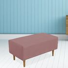 Puff Decorativo Sala De Estar Cléo W01 Pés Palito 90 Cm Suede