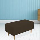 Puff Decorativo Sala De Estar Cléo W01 Pés Palito 90 Cm Suede