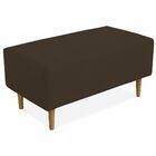 Puff Decorativo Sala De Estar Cléo W01 Pés Palito 90 Cm Suede