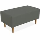 Puff Decorativo Sala De Estar Cléo W01 Pés Palito 90 Cm Suede