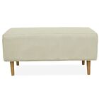 Puff Decorativo Sala De Estar Cléo W01 Pés Palito 90 Cm Suede
