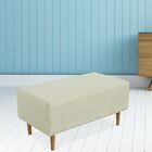 Puff Decorativo Sala De Estar Cléo W01 Pés Palito 90 Cm Suede