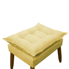 Puff Decorativo Sala De Estar Escritório Quarto Amarela Prime