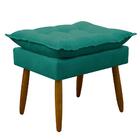 Puff Decorativo Sala De Estar Escritório Quarto Azul Turquesa