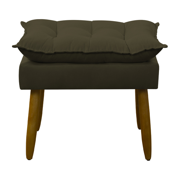 Puff Decorativo Sala De Estar Escritório Quarto Marrom Prime