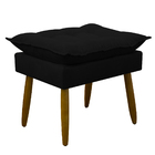 Puff Decorativo Sala De Estar Escritório Quarto Prime  Preto