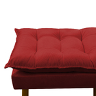 Puff Decorativo Sala De Estar Escritório Quarto Vermelha Prime