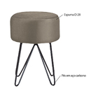 Puff Decorativo Sala De Estar Pés Metal Iene Veludo Fendi G17