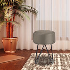 Puff Decorativo Sala De Estar Pés Metal Iene Veludo Fendi G17