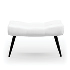 Puff Decorativo Sala De Estar Pés Palito Letty Facto Branco G