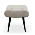 Puff Decorativo Sala De Estar Pés Palito Letty Facto Perola G