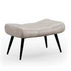 Puff Decorativo Sala De Estar Pés Palito Letty Facto Perola G