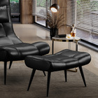 Puff Decorativo Sala De Estar Pés Palito Letty Facto Preto Br