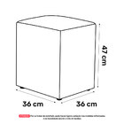 Puff Decorativo Sala De Estar Quadrado 36x47cm Suede Rosa - D