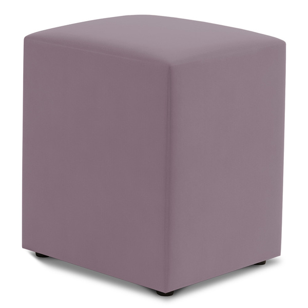 Puff Decorativo Sala De Estar Quadrado 36x47cm Veludo Rosê -