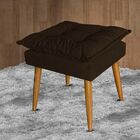 Puff Decorativo Sala De Estar Recepção Opalla Suede Marrom