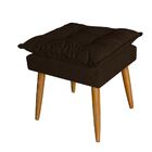 Puff Decorativo Sala De Estar Recepção Opalla Suede Marrom