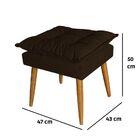 Puff Decorativo Sala De Estar Recepção Opalla Suede Marrom