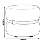 Puff Decorativo Sala De Estar Rene Debrum Couro Caramelo G72