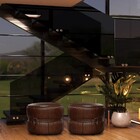 Puff Decorativo Sala De Estar Rene Debrum Couro Marrom G72 -