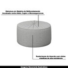Puff Decorativo Sala De Estar Round Linho Cinza G45 - Gran Be
