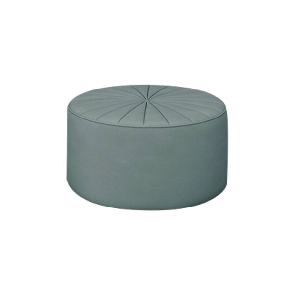 Puff Decorativo Sala De Estar Round Veludo Azul Claro G45 - G