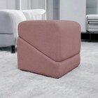 Puff Decorativo Sense Quadrado Boucle Persa Rose