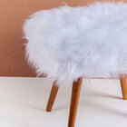 Puff Decorativo Siena Branco Salaone Móveis