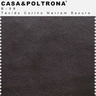 Puff Decorativo Status Base Preto Fosco Corano Marrom Escuro