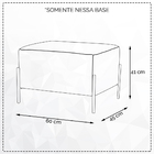 Puff Decorativo Status Base Preto Fosco Corano Rústico Preto