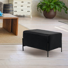 Puff Decorativo Status Base Preto Fosco Corano Rústico Preto