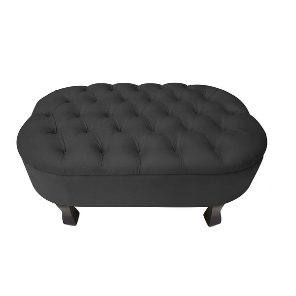 Puff Decorativo Stella Suede Pês Retrô Tabaco - Ssx Multicois