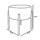 Puff Decorativo Suede Bege - Vallisa Decor