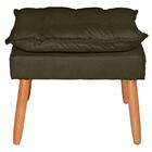 Puff Decorativo Suede Opala Com Pés Palito Para Sala