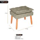 Puff Decorativo Suede Opala Com Pés Palito Para Sala