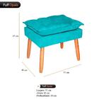Puff Decorativo Suede Opala Com Pés Palito Para Sala