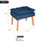 Puff Decorativo Suede Opala Com Pés Palito Para Sala
