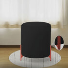 Puff Decorativo Thor Ferro Base Bronze Veludo Preto - Montana