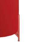 Puff Decorativo Thor Ferro Base Bronze Veludo Vermelho - Mont