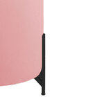 Puff Decorativo Thor Ferro Base Preta Veludo Rose - Montanari